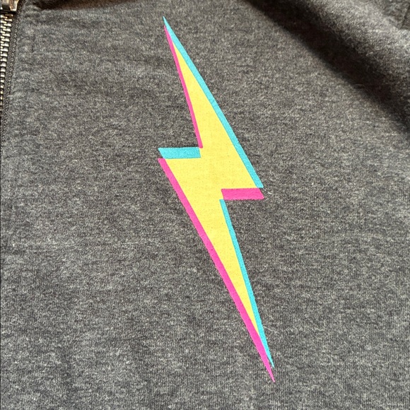 Torrid Lovesick Charcoal Gray Fleece Jacket Size 2 Skulls Bolts Full Zip - Picture 10 of 11